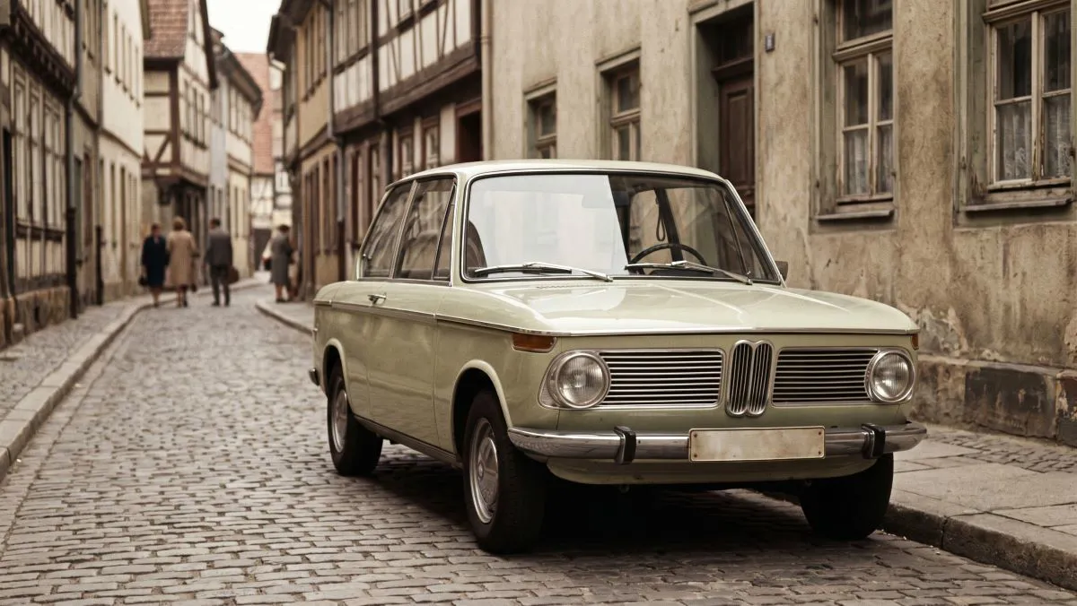 1960'lar Almanya'sında kompakt bir klasik sedan
