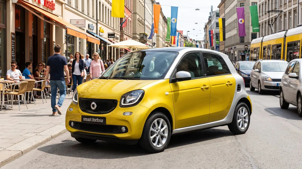 Fortwo'nun dört kapılı, dört kişilik kardeşi. Belirleyici: aynı Tridion dili, ama uzatılmış dört kapılı gövde.